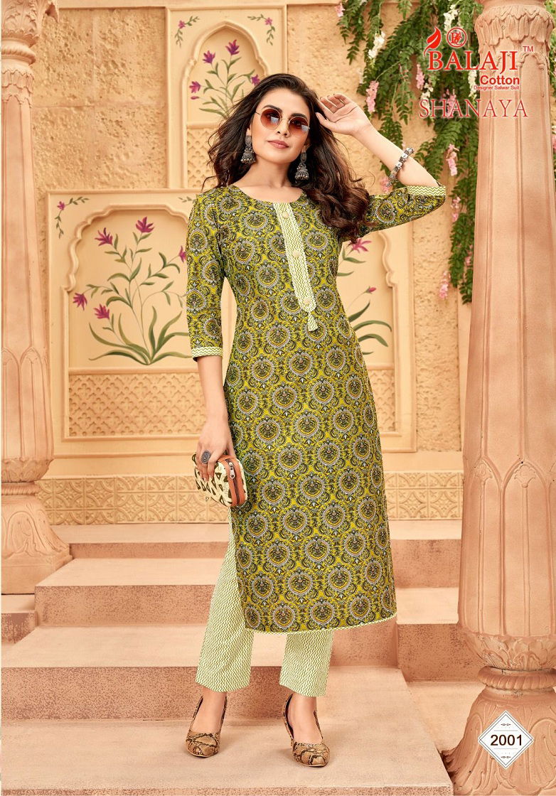 Balaji Shanaya Vol 2 Wholesale Cotton Kurti With Bottom Catalog